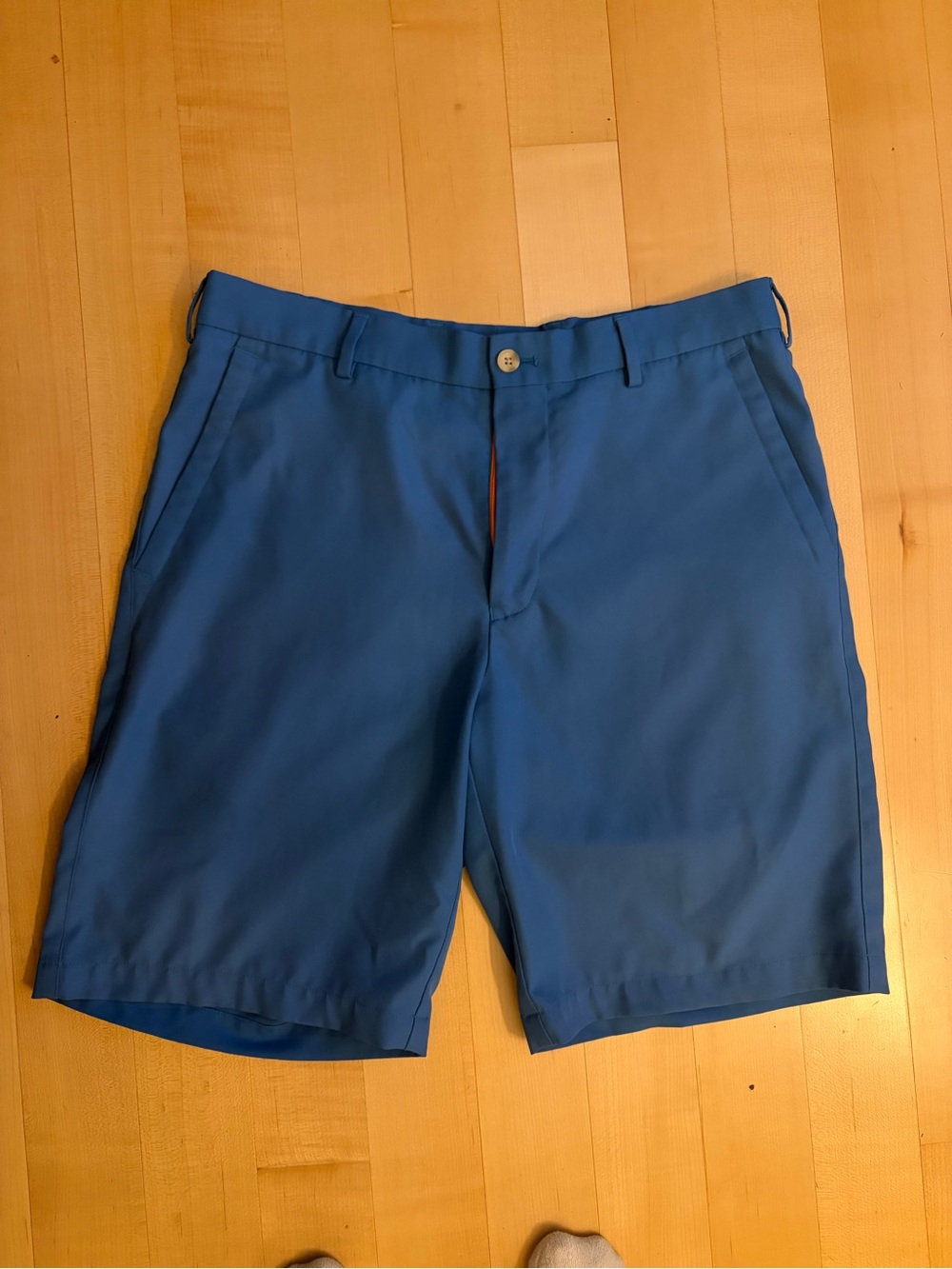 Peter Millar Royal Blue Flat-Front Performance Shorts